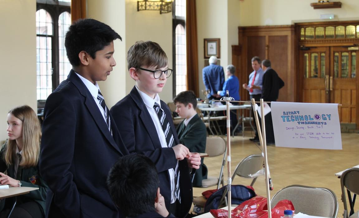 Bolton School Boys' Division pupils working on their beacon