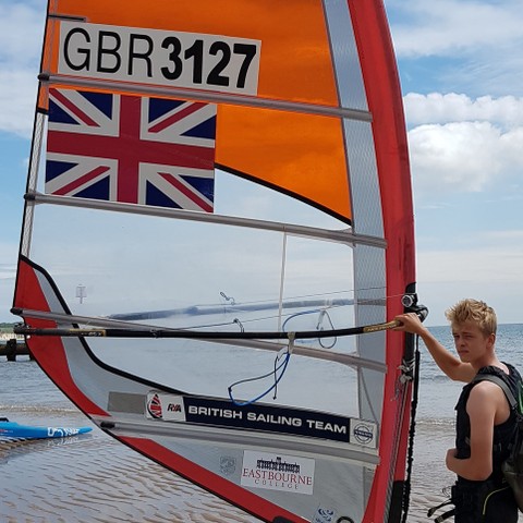 Sam with EC sponsored sail