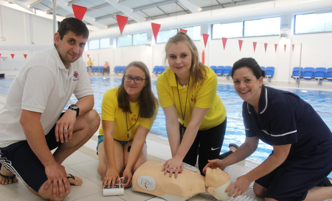 Pupil lifeguards receive in-house training from the school nurse and swimming pool supervisor