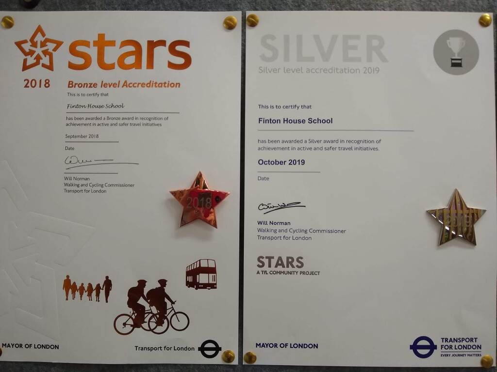 Finton House TfL STARS Certificates
