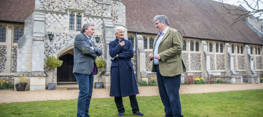 L-R Michael Goff Sir James Dyson Douglas Robb ©Gresham’s