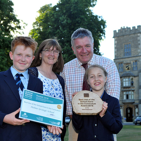 Holme Grange Head, Estates Manager and students