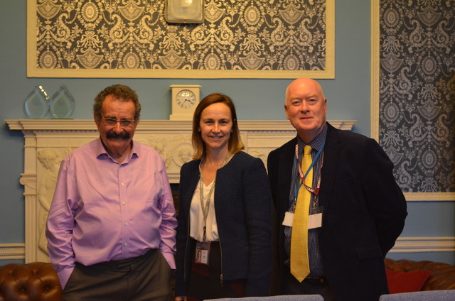 Lord Professor Robert Winston with Head, Oona Carlin and Chair of Governors, Dr Simon Letman