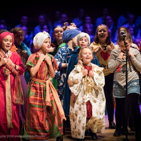 Portraits of Christmas told by pupils from Kilgraston at the Perth Concert Hall in December 2018. Telling the traditional story with a few surprises a