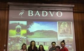 Women and Business lecture - Helen Stewart, ower of Badvo Gin, with girls from Kilgraston at the school on 25.2.20 2 (4)