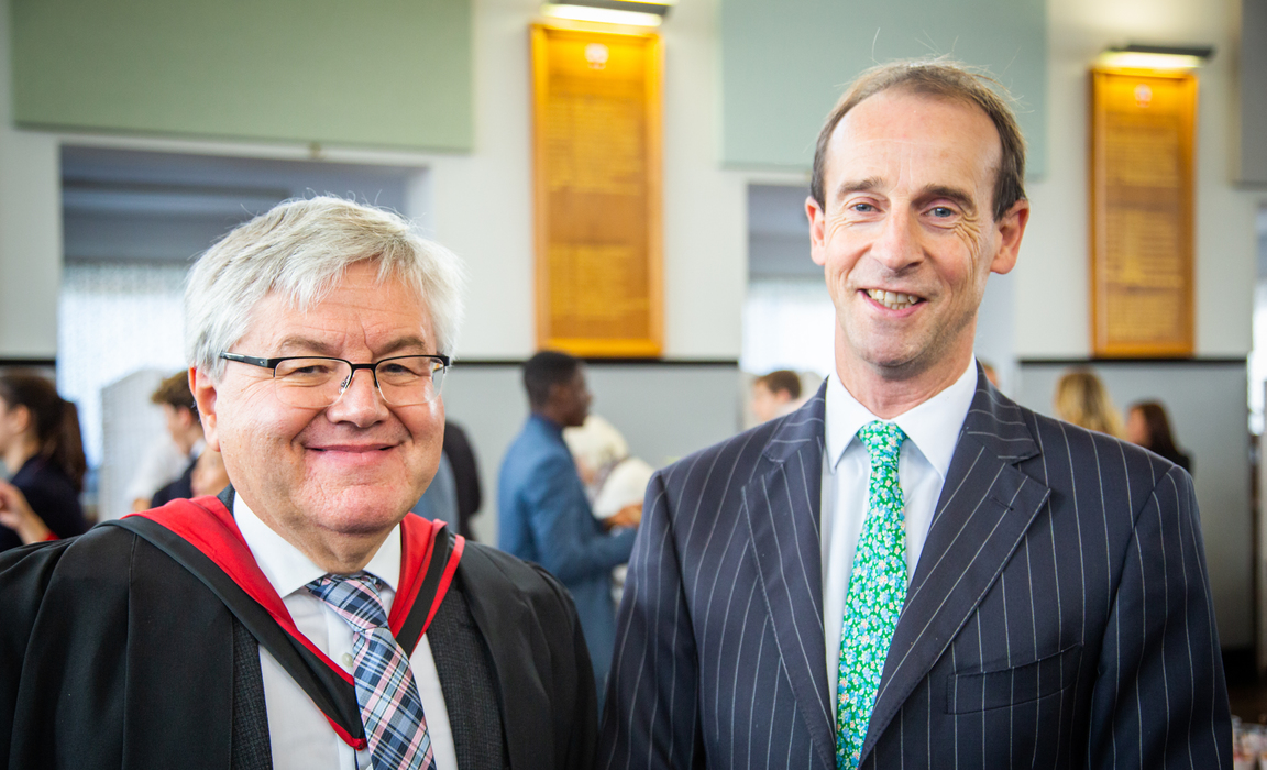 Stephen Pugh with new Deputy Head David Corran.