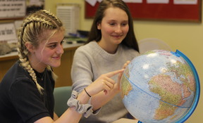 KEHS Geog awards 2 girls fair dark