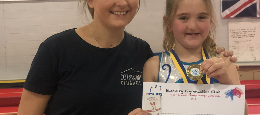 Izzie Ardron with Gymnastics Coach Emily