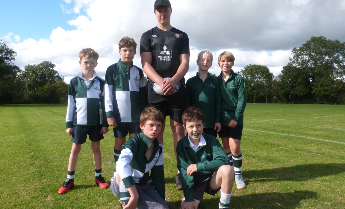 England rugby star coaches Kitebrook children