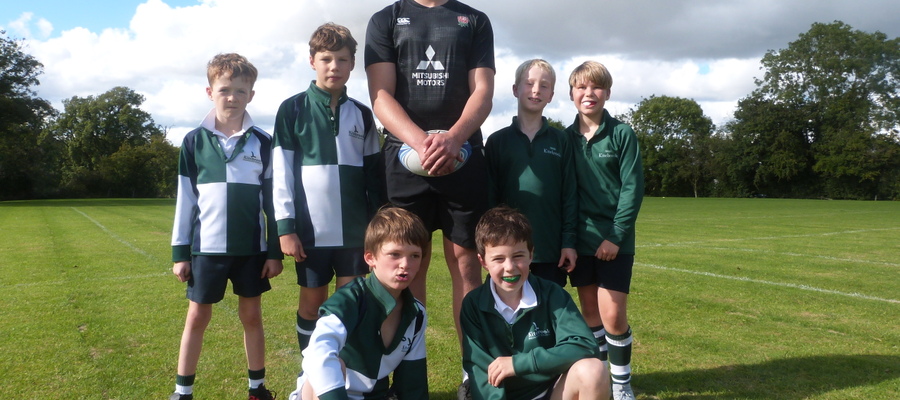 England rugby star coaches Kitebrook children