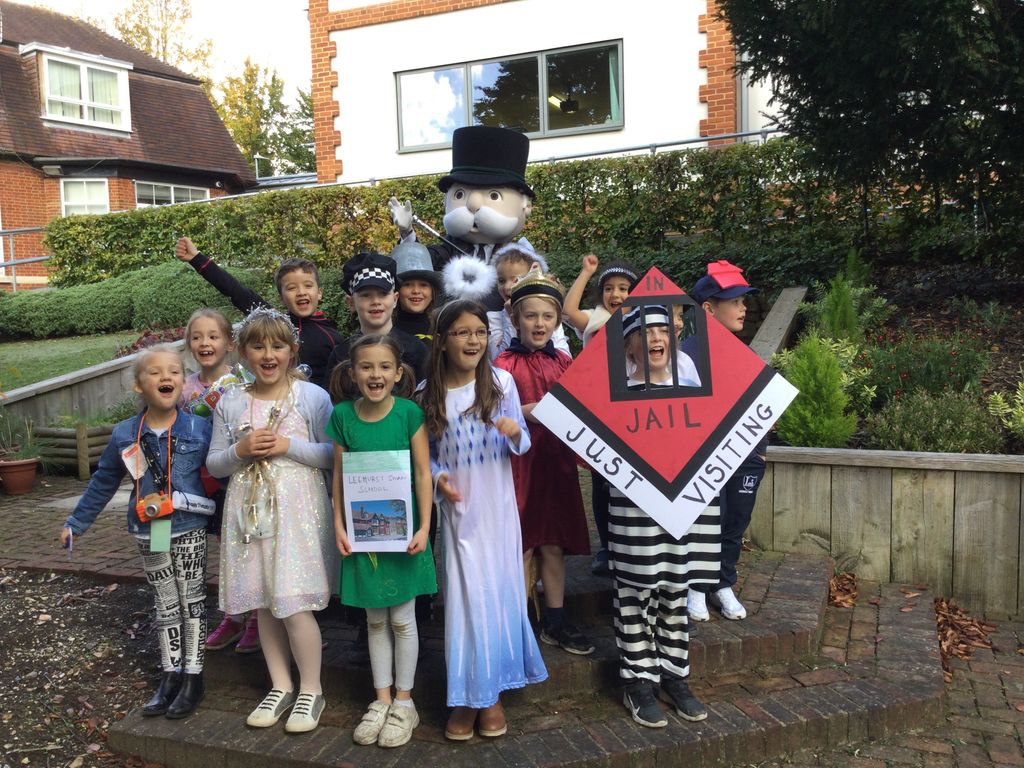 Mr Monopoly with Prep Pupils