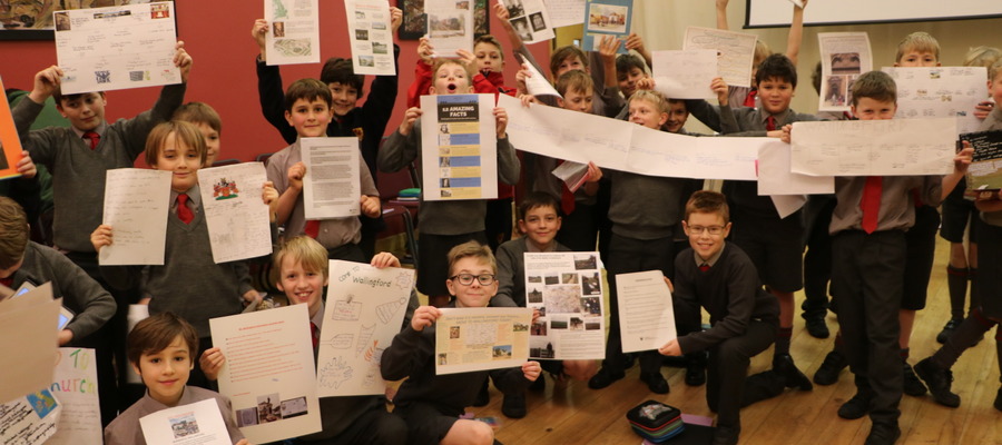 Boys Displaying Some of Their Work