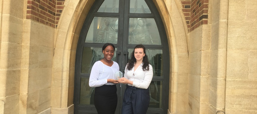 The ‘Deer Darling’ team receive their award at Guildford Cathedral