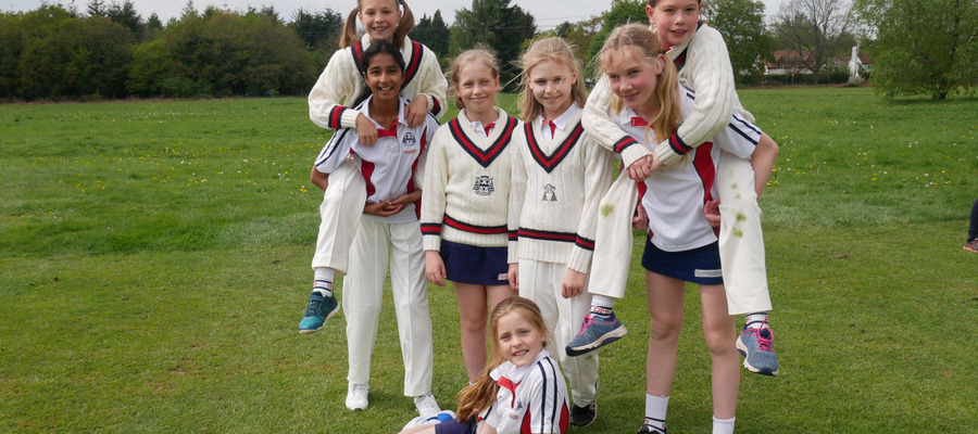 OPS girls play Cricket for the first time