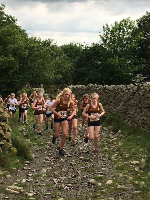 Runners begin their ascent