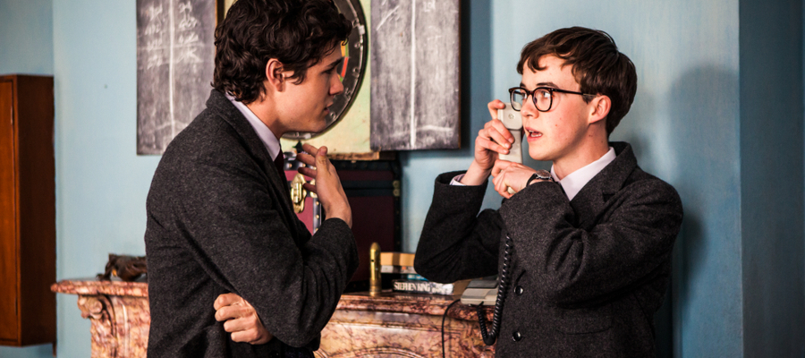 The film’s lead characters on location in the Assembly Room at Sompting Abbotts