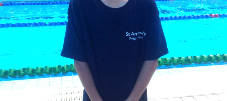 Mark McKie at the IAPS National swimming finals