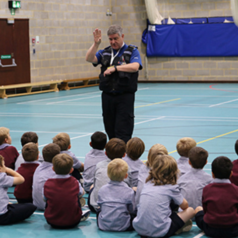 Police Community Support Officers came in to speak to the Beacon boys
