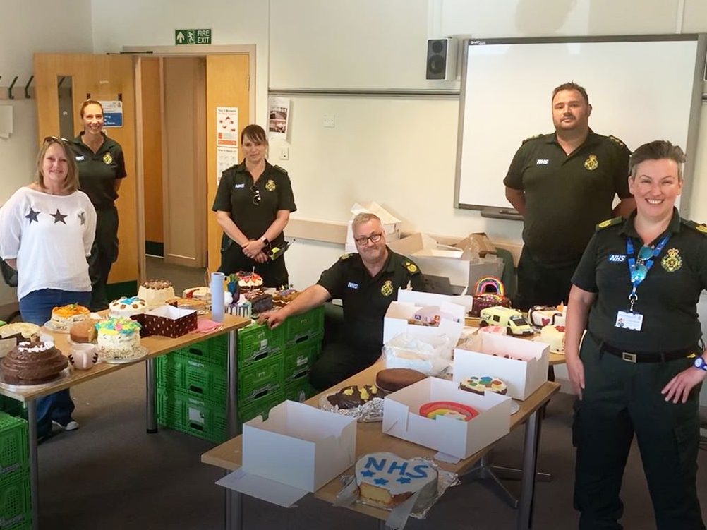 The Wexham Park Paramedic Beacon Bake Off judging team
