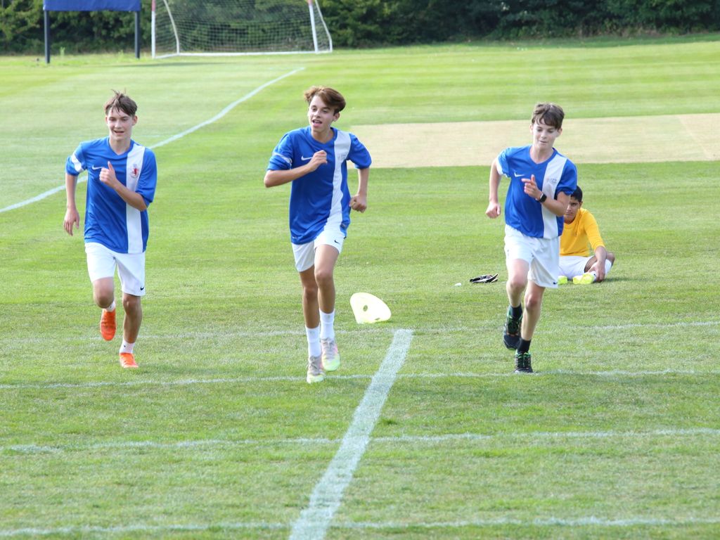 Pupils take part in the YoYo beep test