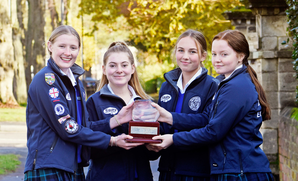 The Kingsley School Ski Team L-R: Lucy Sainsbury, Lorenza Chapman, Hannah Dennison, Emma Lawton