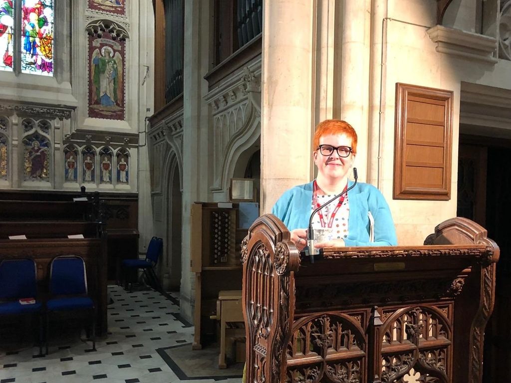 Cllr Alex Collis in the Chapel