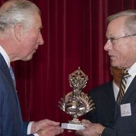 Prince Charles presents the trophy