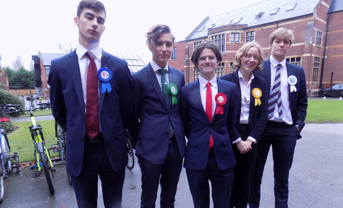 The candidates in the Mock Election.