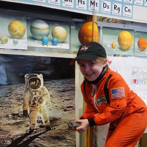 Budding astronaut Lucy