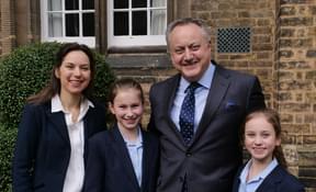Dr James Whitehead, his wife Nicola and daughters Ignatia (11) and Chiara (9)